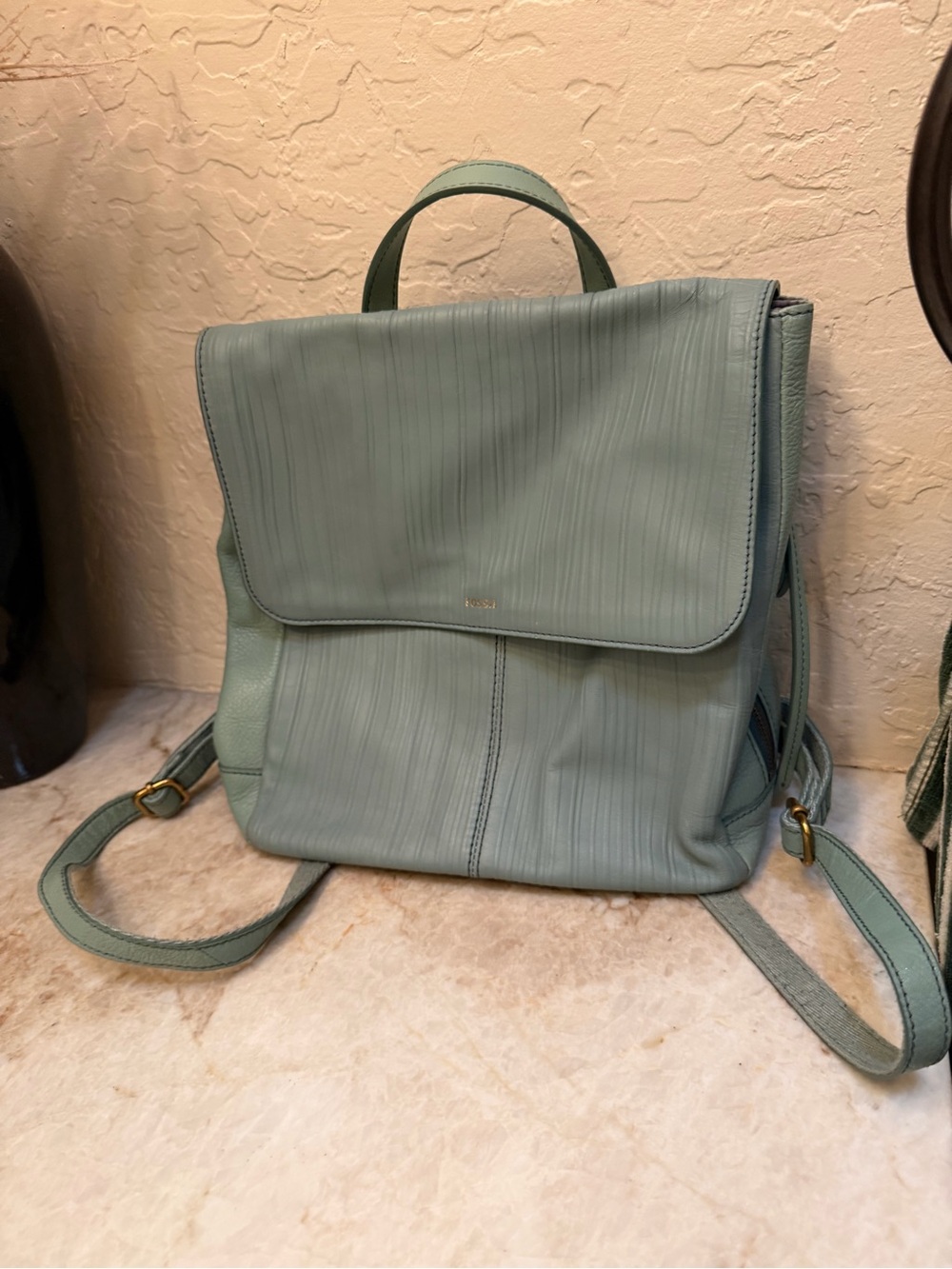 Fossil Claire in teal